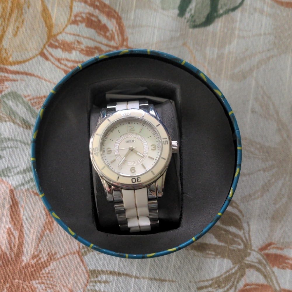 2/$10 Relic Silver and White Women's Watch